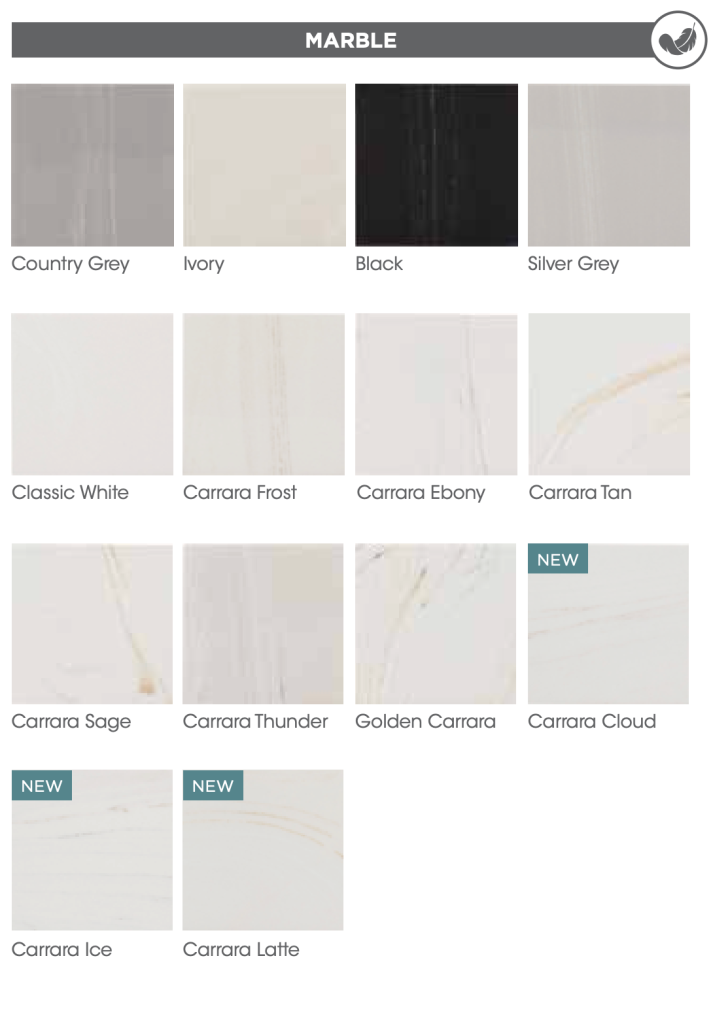 marble finish color chips